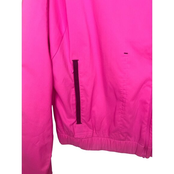 Adidas Tech Track Top Pink Primeblue Womens Medium Full-Zip Lightweight Jacket - Picture 12 of 16